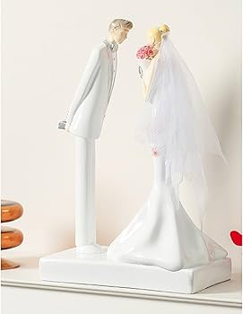 Amazon.co.jp: JAnjiaLxY 花嫁と花婿 置物 オブジェ F カップル