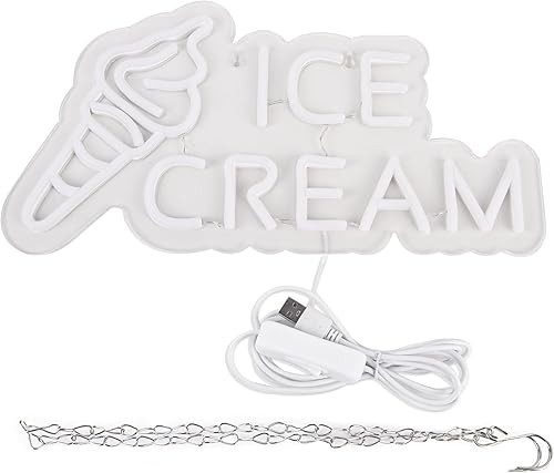 Miniatura 3 de Letrero de neón de helado para decoración de pared, letrero de neón de helado para decoración de tiendas, luz LED de postre de negocios para bar,
