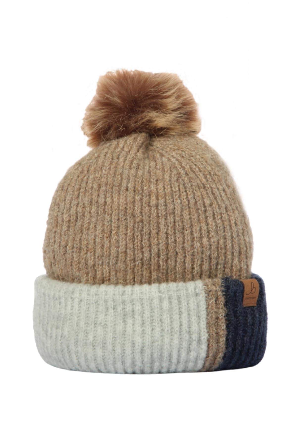 Bartleby Ladies Beanie Hat Bobble Hat Neutral Waterproof & Windproof Thermal Fleece Headwear (Natural)