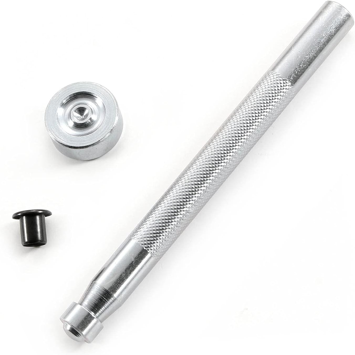 HolsterSmith Eyelet Hand Setter (#8 Size) - (Fits 1/4 Inch Diameter Eyelets) - (Includes Base & Ram) - for DIY Kydex & Leather Holster Making, Upholstery, and Apparel Binding