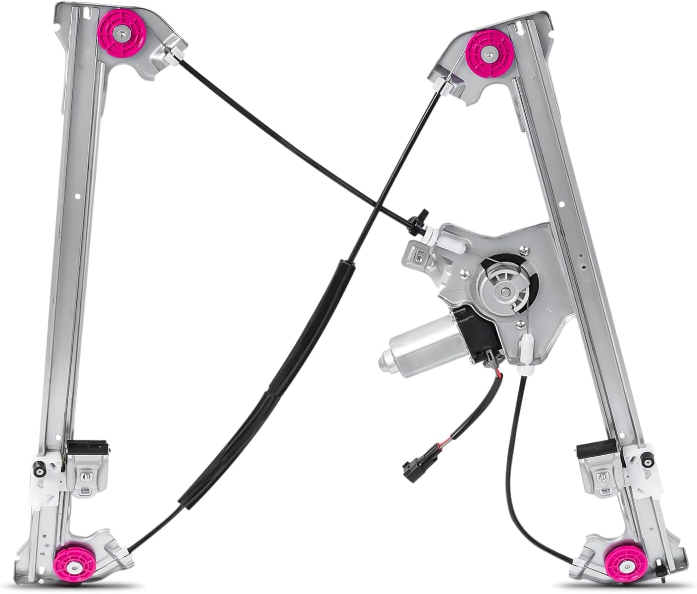 Rear Left Driver Side Power Window Regulator with Motor Assembly - Compatible with 2006-2008 Lincoln Mark LT 2004-2008 Ford F-150 Crew Supercrew Cab with 4 Full Size Doors Only - 741-968
