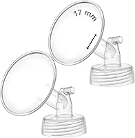 Maymom 17mm Wide Neck Flanges for Spectra S1 S2 Pumps - 2 Pack Small Breast Pump Parts, BPA-Free Replacement Shields