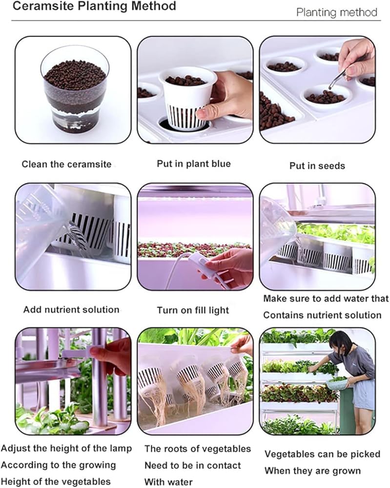 Sistema de plantación hidropónica con luces LED automáticas, torre de cultivo vertical para interiores, equipo de plantación inteligente multicapa sin suelo