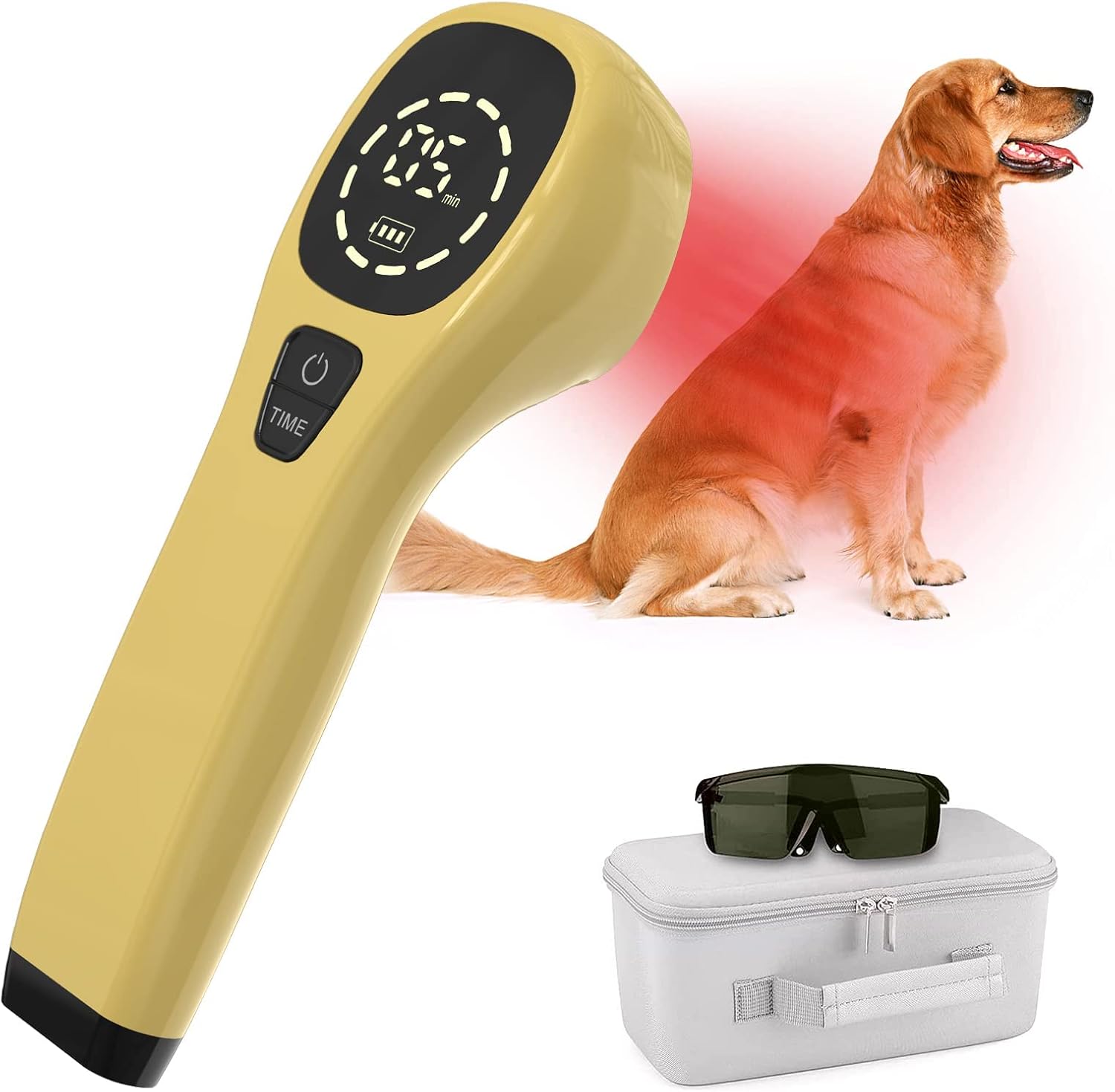 Handheld Red Light Therapy for Dogs,Cold Laser Therapy Device for Dogs and Pets, Portable Low-Level-Laser Therapy Vet Device for Pain Relief,Itching Skin & Wound Care in Dogs, Cats, Horses (Orange)