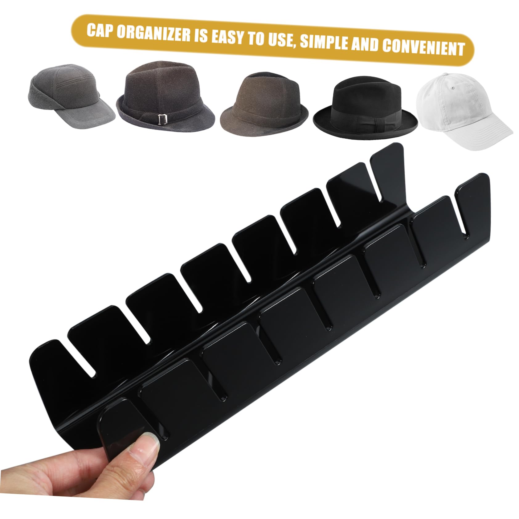 Gatuida 6piezas Organizador De Sombreros Soporte Para Gorras De Béisbol Estante De Almacenamiento Compacto y Portátil Diseño Versátil Para Mantener El Closet Organizado