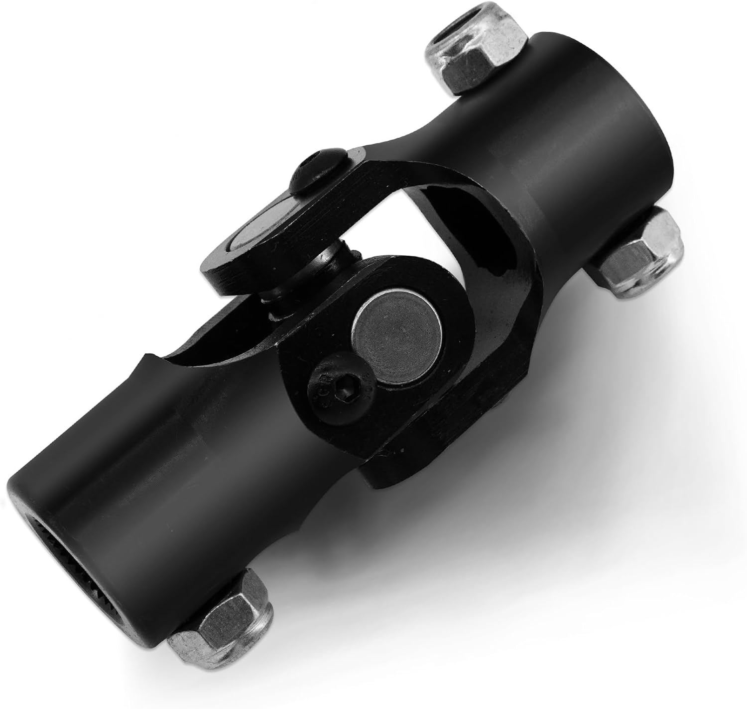 11/16-36 Spline X 3/4" DD Black Steering Universal Joint Single U Joint Shaft,Total Length: 96mm (3-3/4")