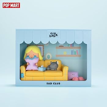POP MART Crybaby Sad Club ブラインドボックス 8個入り Amazon.co.jp: POPMART CRYBABY Sad Club シリーズ シーンセット