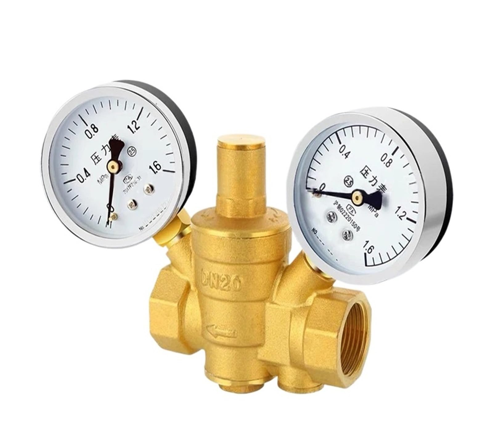 DN15 DN20 DN25 Pressure Regulating Valve with 2 Gauges DN40 DN50 Pressure Relief Valve with Adjustable Setting(2")