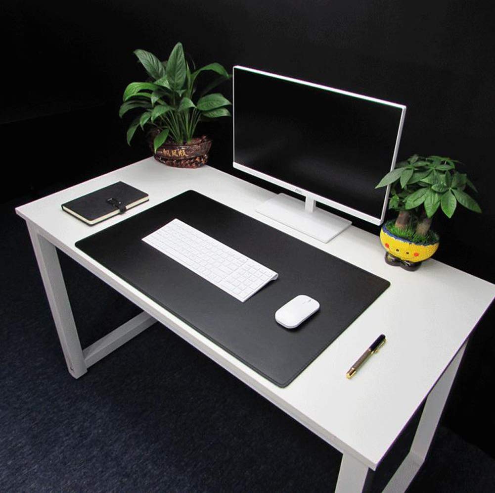 Luxuriöse Schreibtischunterlage aus Leder, multifunktional, für Büro, Tastatur, Schreibunterlagen, wasserdicht, für Zuhause, Laptop, Gaming-Matten für Manager, Herren, Studenten, schwarz, 90 x 50 cm