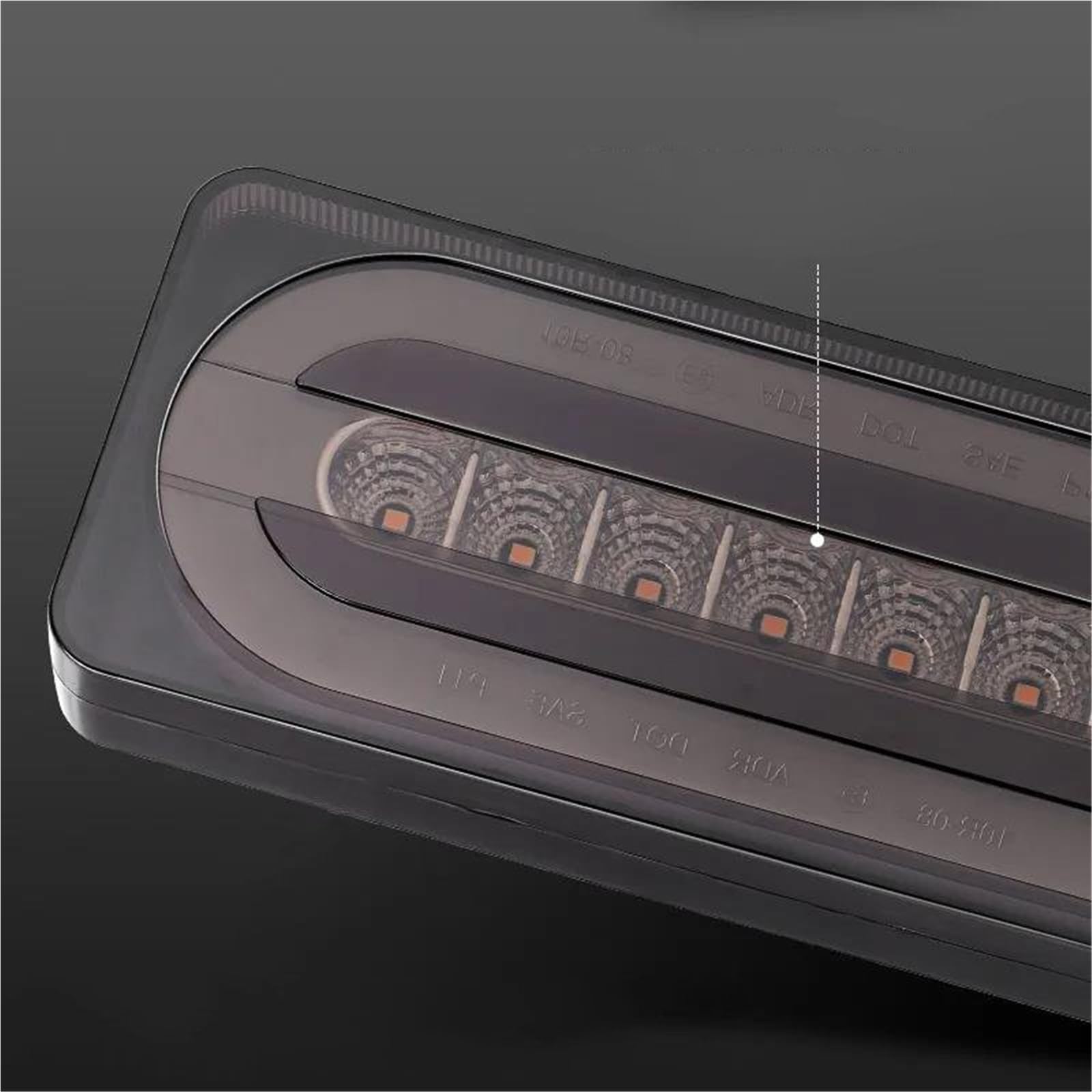 Indicatori Direzione Laterali Luce Per Camion Per Rimorchio Per Camper Per Pick-up Luci Posteriori Freni A LED 3 In 1 Indicatori Direzione Scorrevoli Stop Avvertimento(4pcs)
