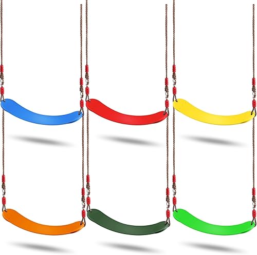 Shappy 6 asientos giratorios resistentes con cadena de 79 pulgadas para árboles de patio trasero, columpios de cuerda de nailon, accesorios de patio
