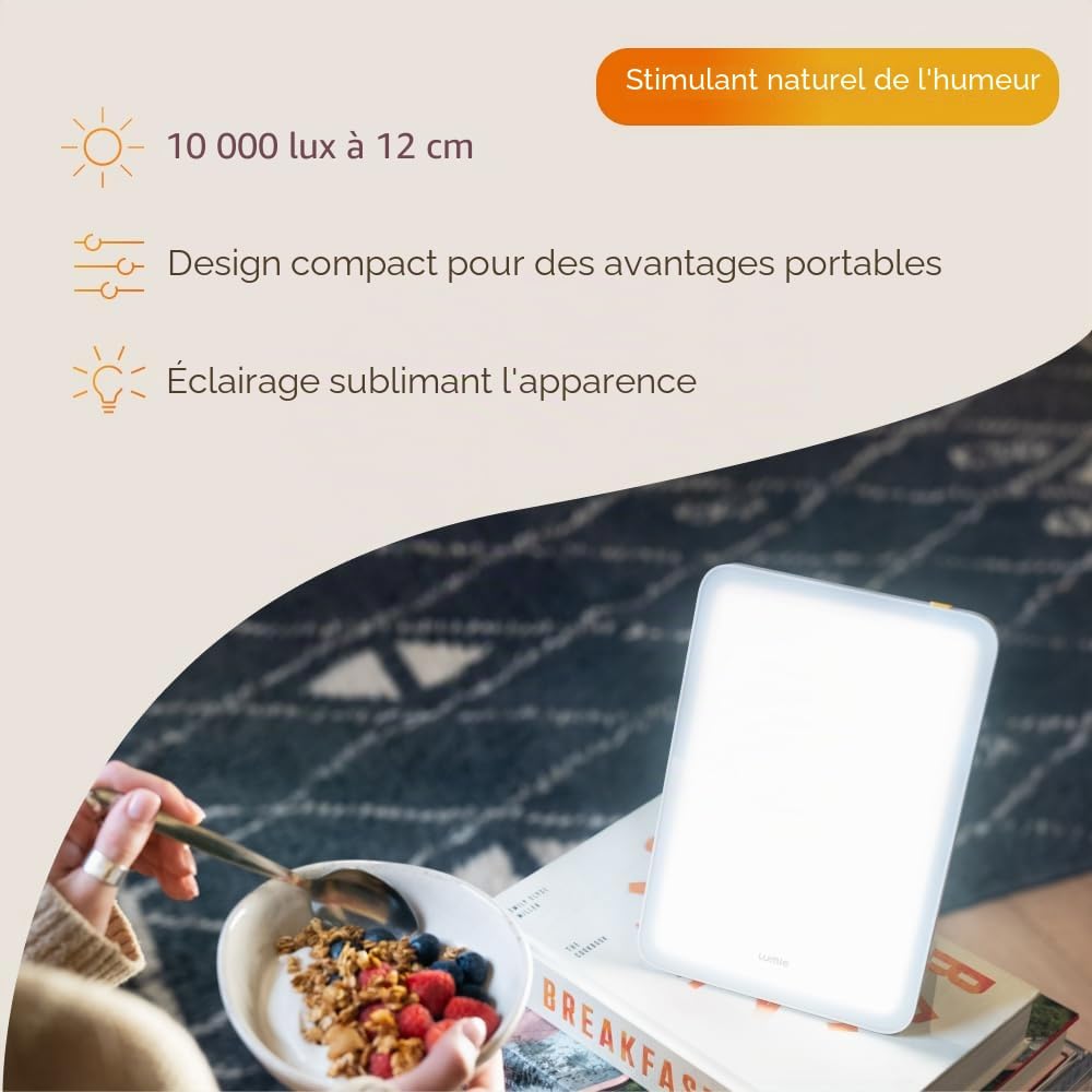 Lumie Mini lampe de luminothérapie compacte pour améliorer l'humeur, l'énergie et la vigilance