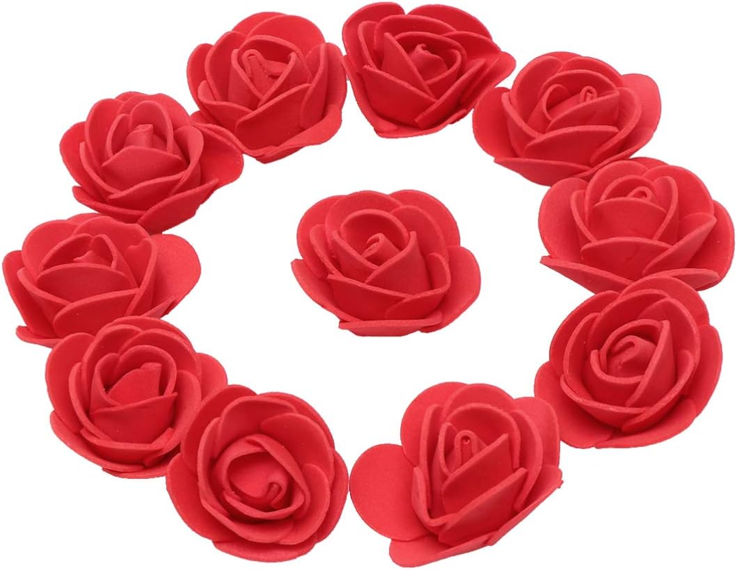 Ledmomo 造花 バラ ローズ 花のみ 薔薇 花びら 3 5cm 0枚入 バラバレンタイン プレゼント ウェディング インテリア Diy レッド 64 以上節約