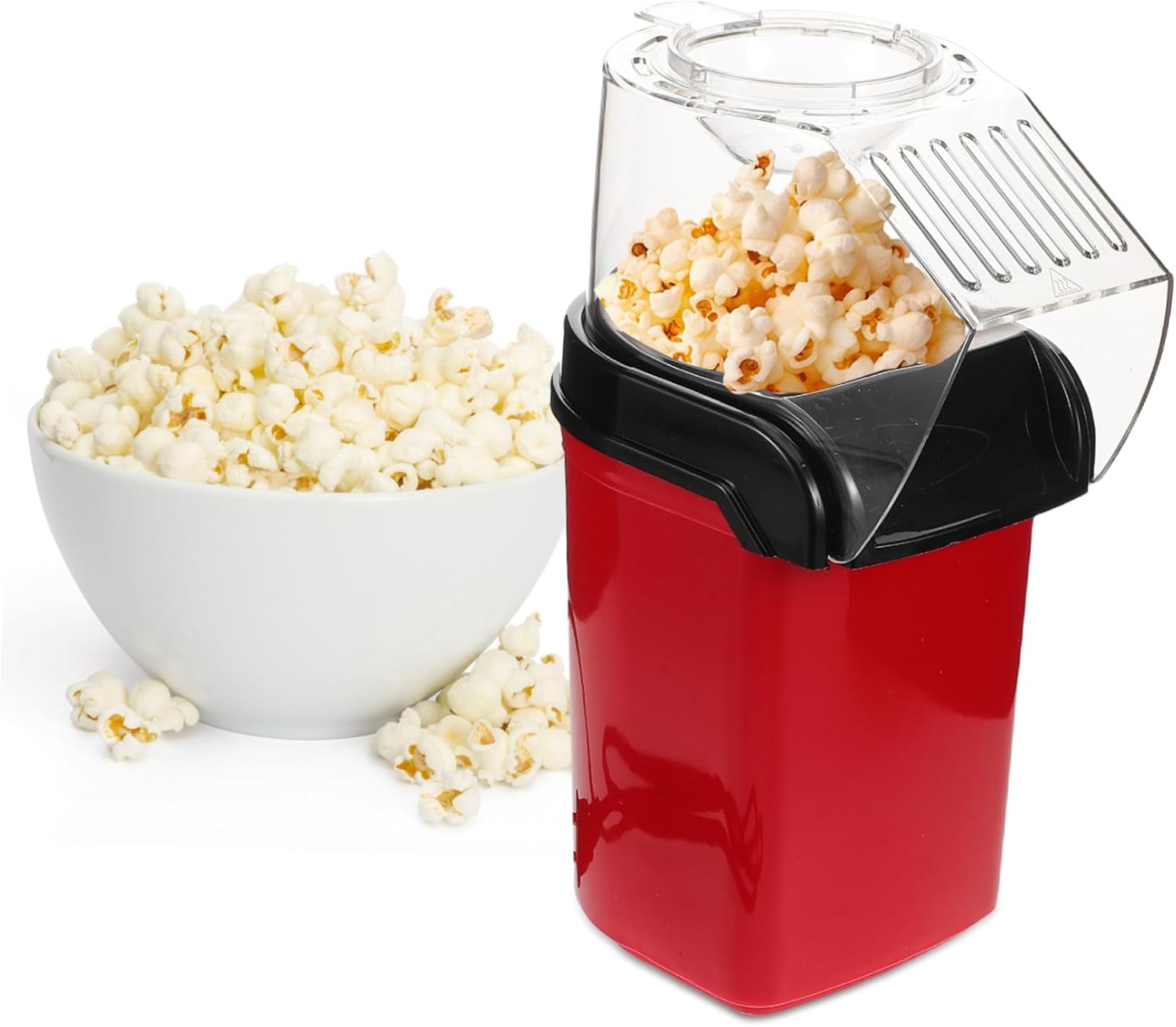 PRETYZOOM Electric Hot Air Popcorn Maker for Home Healthy No Oil Popcorn Machine with Adjustable Flavor Options for Boys and Girls and Parties