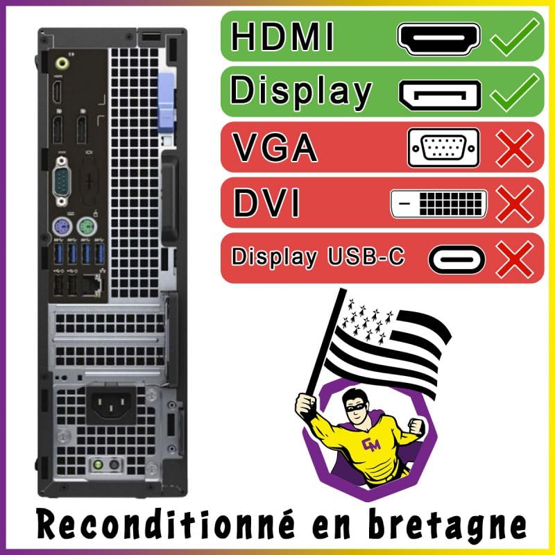 Dell PC Optiplex 7040 SFF i5 pour le multitâche bureautique et la navigation