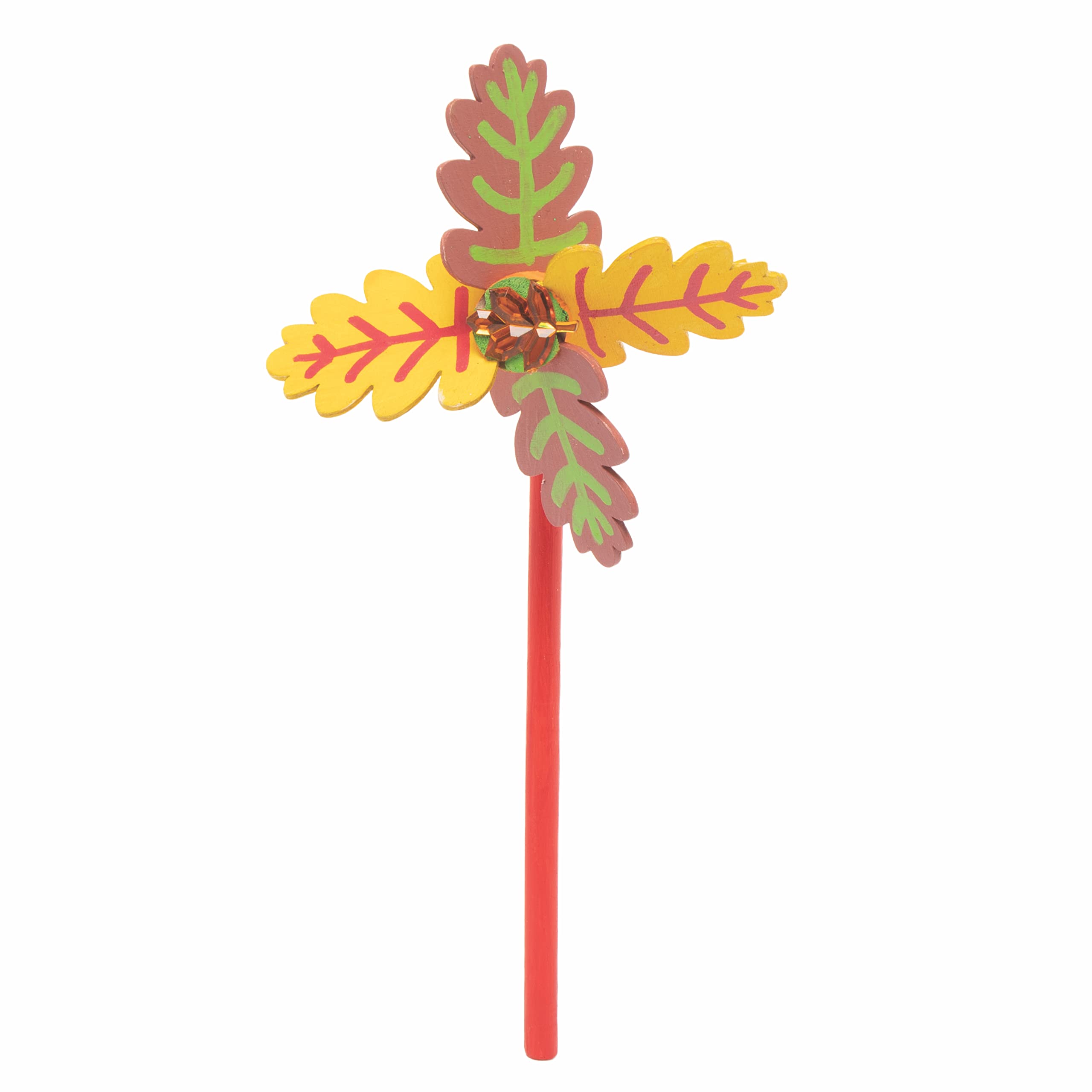 Baker Ross FE648 Autumn Wooden Windmill Kits - Pack of 4, Windmills for Garden, Make Your Own Wind Spinner, Wooden Crafts for Children to Make, Decorate and Display - Image 4