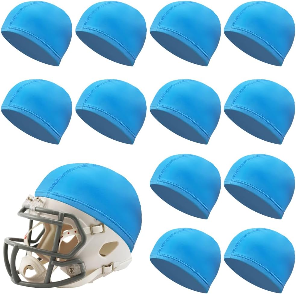CREATCABIN 12Pcs Football Helmet Covers Scrimmage Helmet Cap for Adult Football Practice Hockey Soccer Lacrosse Stretchable T