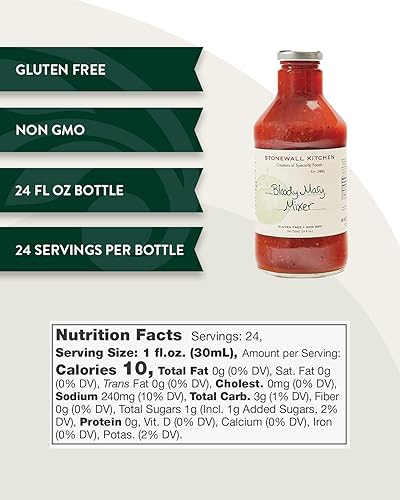 Vista 16 de Stonewall Kitchen Mezclador de pepino y eneldo Bloody Mary, 24 onzas