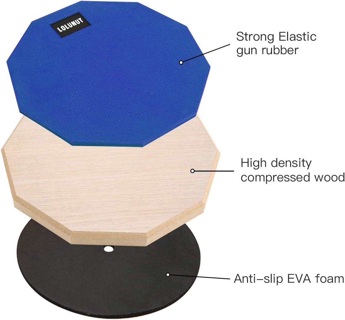 Silent Drum Pad with 5A Drum Sticks (Blue, 8 Inches) | Dumb Drum Beginner Rubber Practice Pad, With 5A Drum Sticks, Storage Bag Included