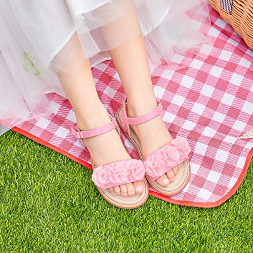 Felix & Flora Toddler Girl Pink Sandals Size 8 - Easter Flower Girl Dress Shoes Open Toe Little Kid Summer Flats #TOP2