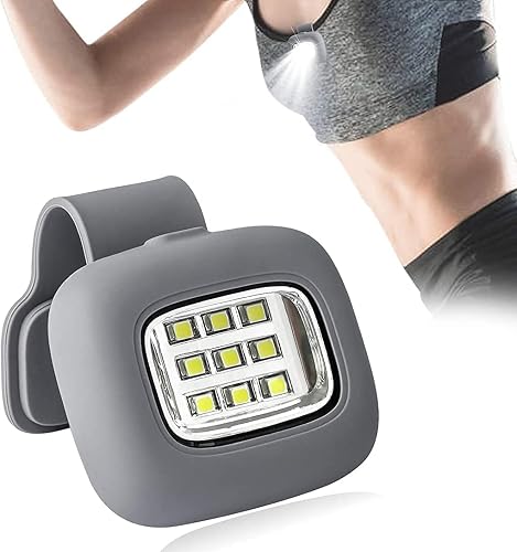Rechargeable LED Safety Lights - Waterproof Hands-Free Running Lights with 5 Modes for Night Jogging, Hiking, Camping | Compact Warning Flashlight for Outdoor Adventures (1-Pack)