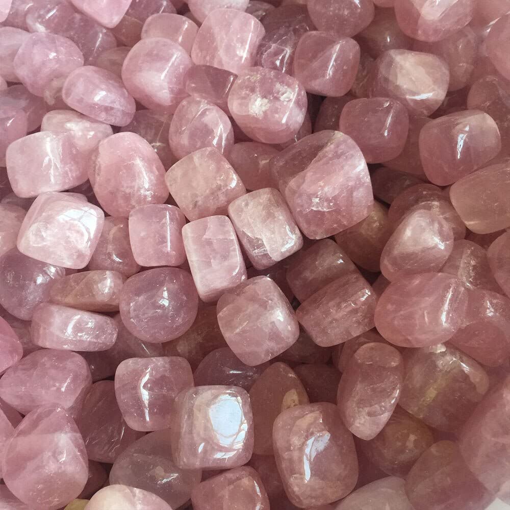 BUSOTH Natural Crystal Rough 100g Bulk Natural Rose Quartz Tumbled Cube Stone Crystal Collectible Specimen Polished Gemstone