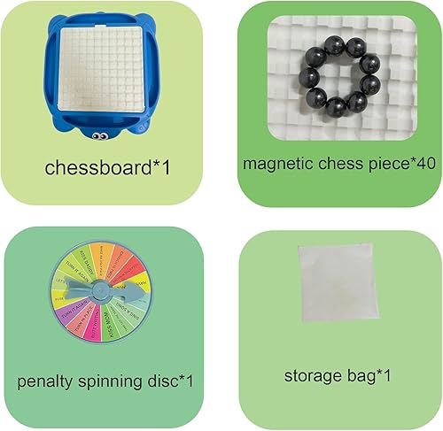 Miniatura 4 de Juego de ajedrez magnético, juegos familiares, juguetes de viaje de fiesta, juego de ajedrez magnético con 40 piedras, juegos de mesa para la