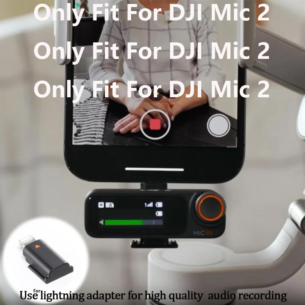 Adapter do telefonu komórkowego DJI Mic 2 do Lightning iPhone 11/12/13/14 Smartphone/PC/Mac Connector OEM Akcesoria kompatybilne z odbiornikiem DJI Mic 2