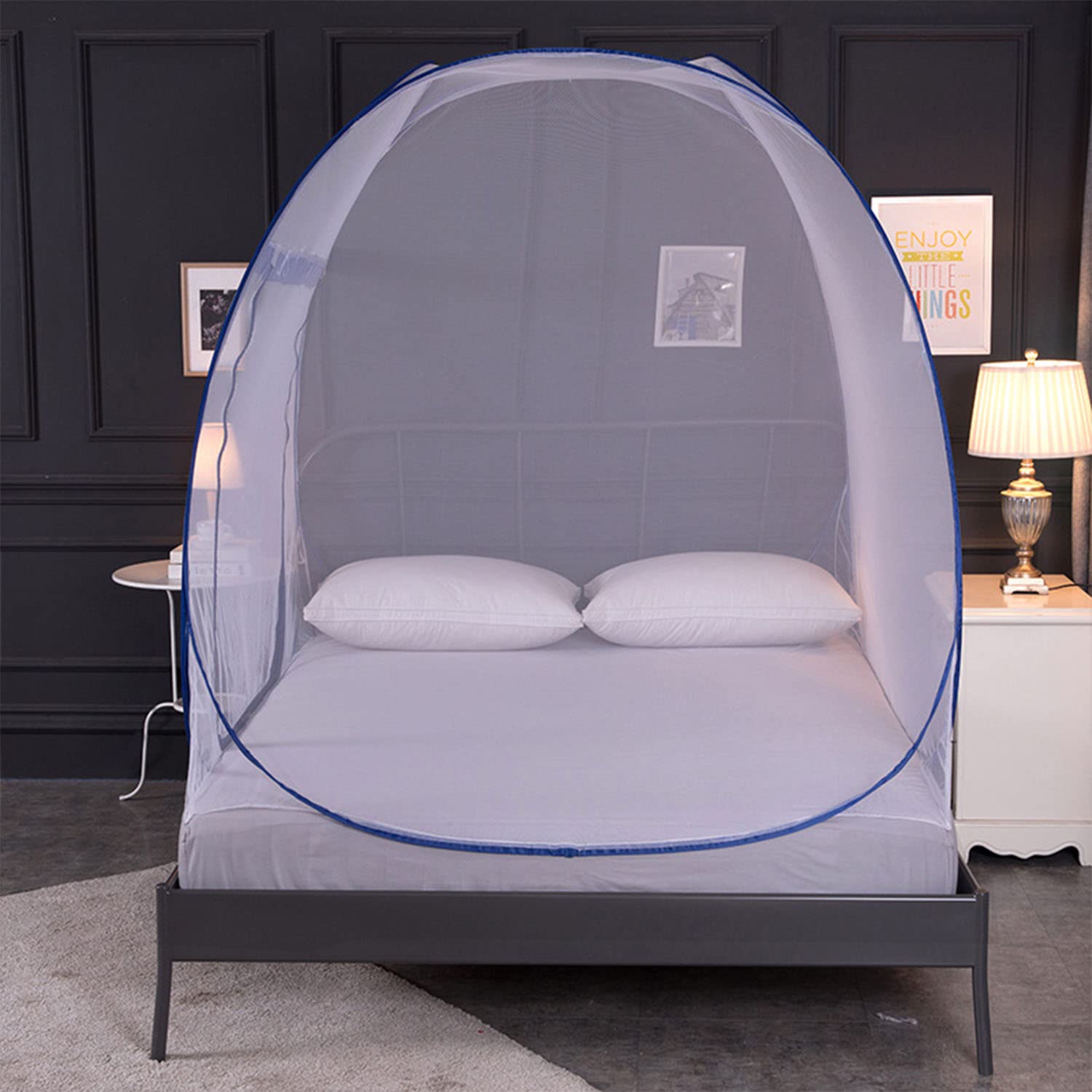 Pop-Up Moskitonetz Zelt Portable Folding Design Single Door Outdoor Indoor Bug Net für Einzelne Twin Queen Bis King Size Bett