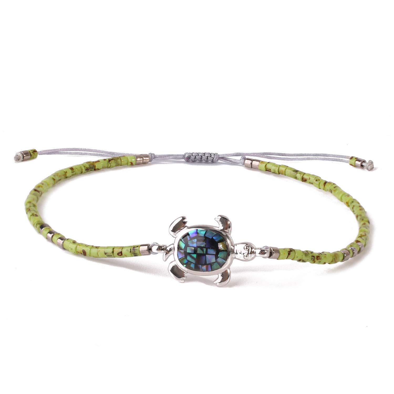 KELITCH Pulseras Amistad con Cuentas Concha Cristal Color Bohemio Pulsera Hecha A Mano Brazaletes Joyería para Mujer — view 5