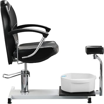 Professional Pedicure Chair 360 Swivel Hydraulic Spa Chair Foot Bath with Bubble Massage Salon Station