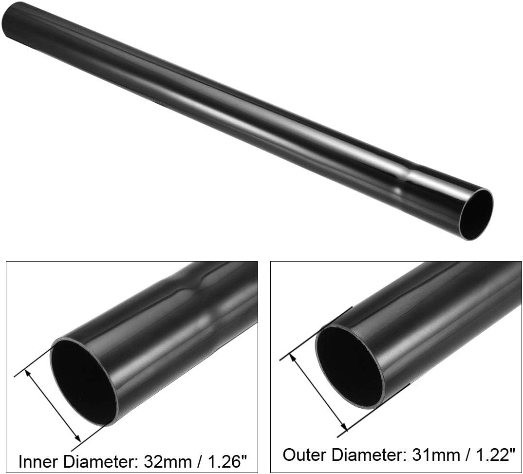 uxcell Extension Wand 32mm Plastic Tube Hose 45cm Length Extend for Vacuum Cleaner Accessory, Black