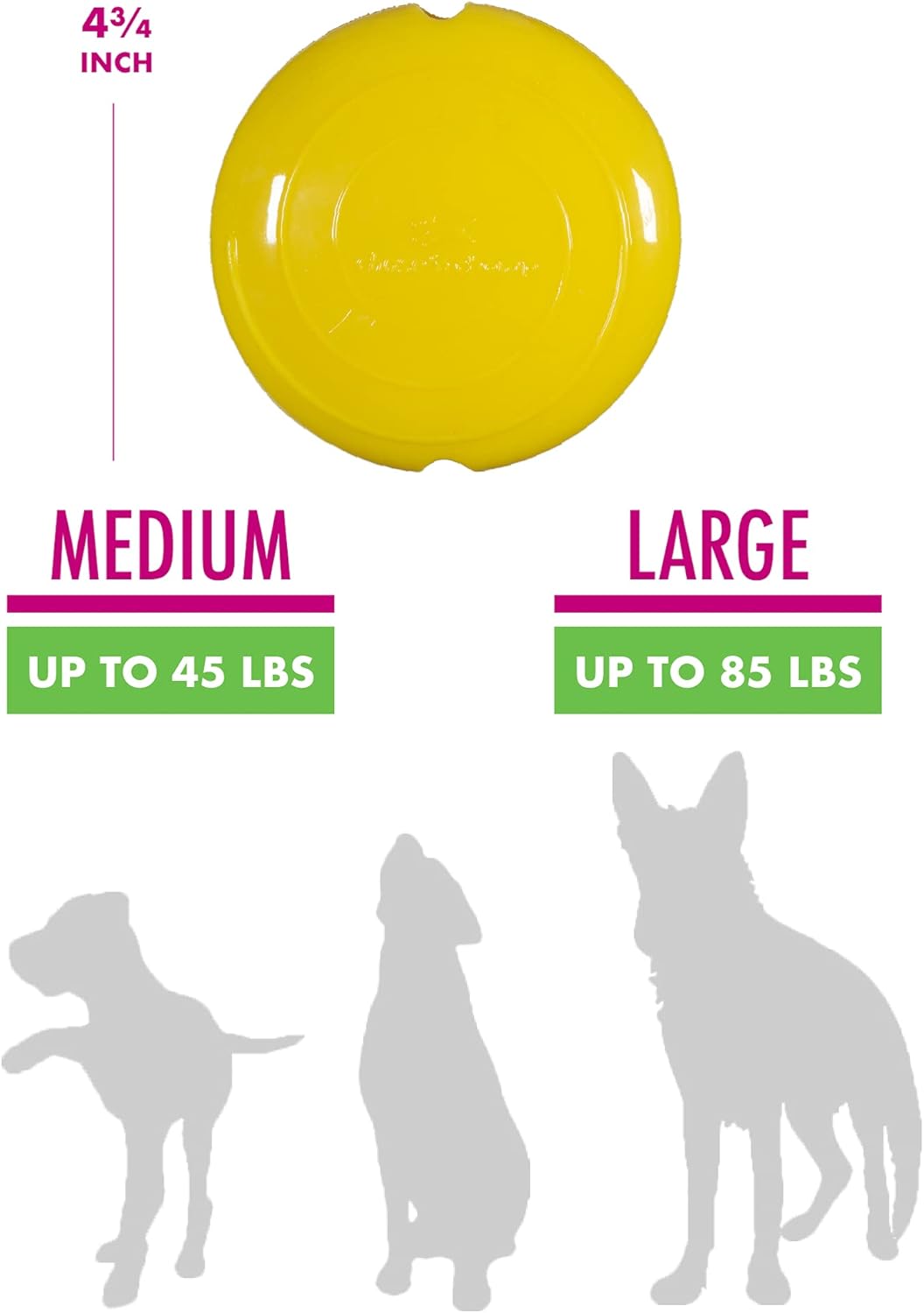 Chase 'n Chomp Field Disc Pet Chew Toy, Assorted, 4.75 inch, Red or Yellow