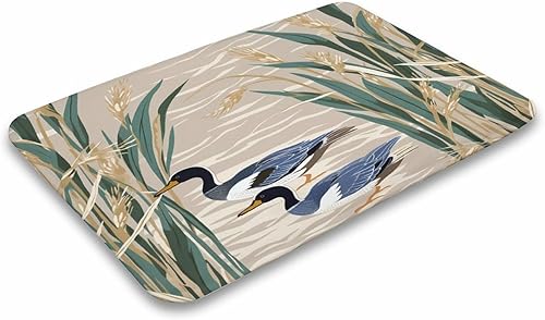 Miniatura 4 de HighonHi Alfombra de baño de Mallard in The Reeds, bonita alfombra de terciopelo de pato para puerta, alfombra de decoración de baño antideslizante