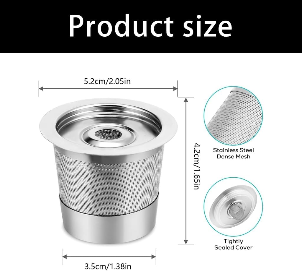 Universals Coffee Capsuled Cup K cups Stainless Steel Coffees Capsuled Pods for Coffee Maker Enduring