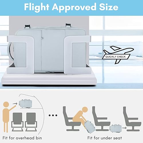 Vista 20 de Taygeer Mochila de mano para mujer, mochila de viaje de 35 litros para mujer, aprobada por aerolíneas, bonita bolsa de viaje para artículos Azul