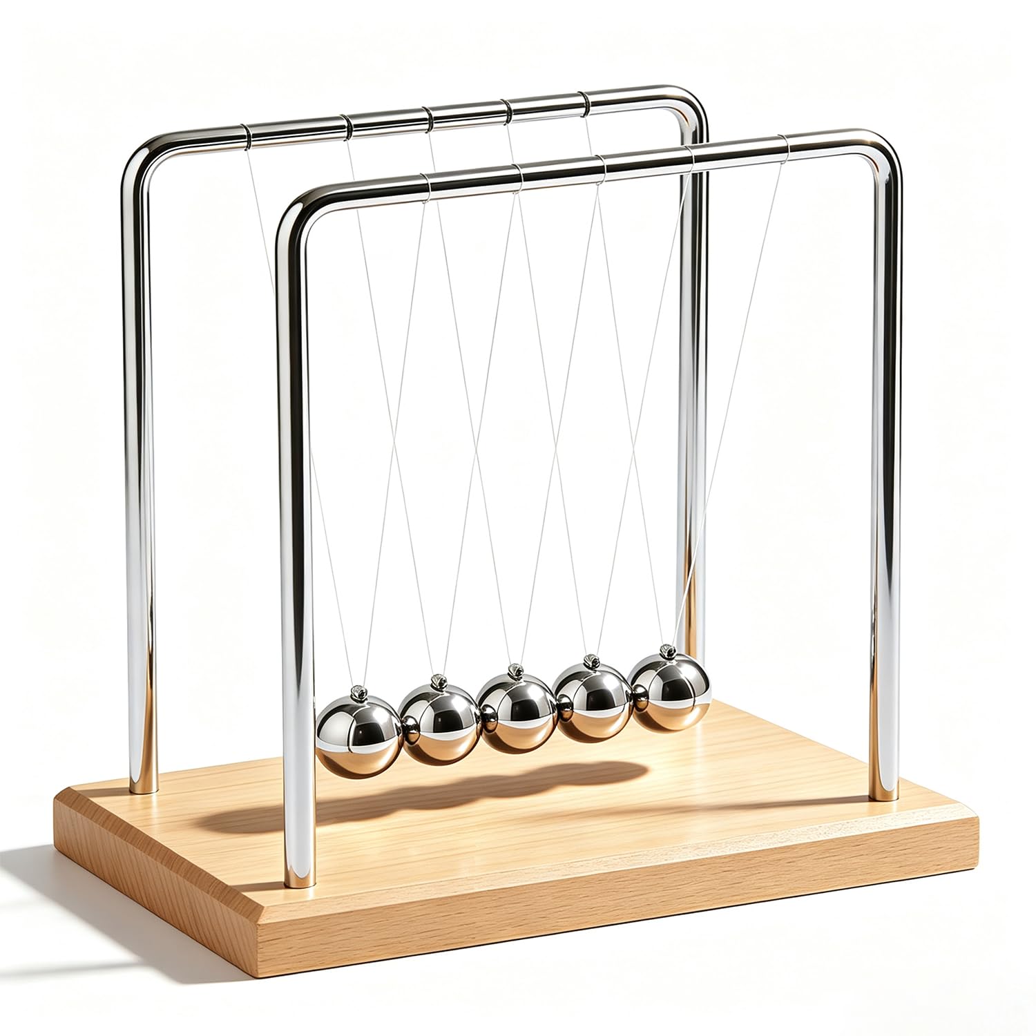 Newton's Cradle Balance Balls Fascinating Physics Gadget for Home and Office 7 Beads
