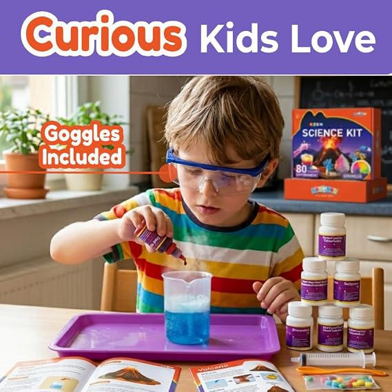BenBen Science Kit for Kids Ages 8-12, 155 Experiments Set, Birthday Gift | STEM Toy for Boys Girls, Homeschool Classroom Education, Family Group Screen-free Learning Activity, Back to School Gift