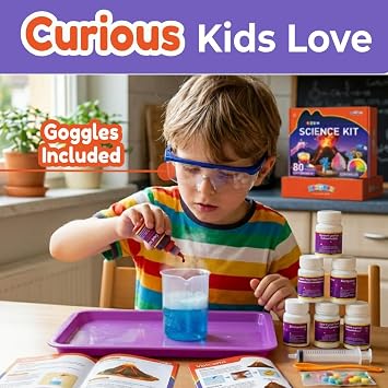 BenBen Science Kit for Kids Ages 8-12, 155 Experiments Set, Birthday Gift | STEM Toy for Boys Girls, Homeschool Classroom Education, Family Group Screen-free Learning Activity, Back to School Gift