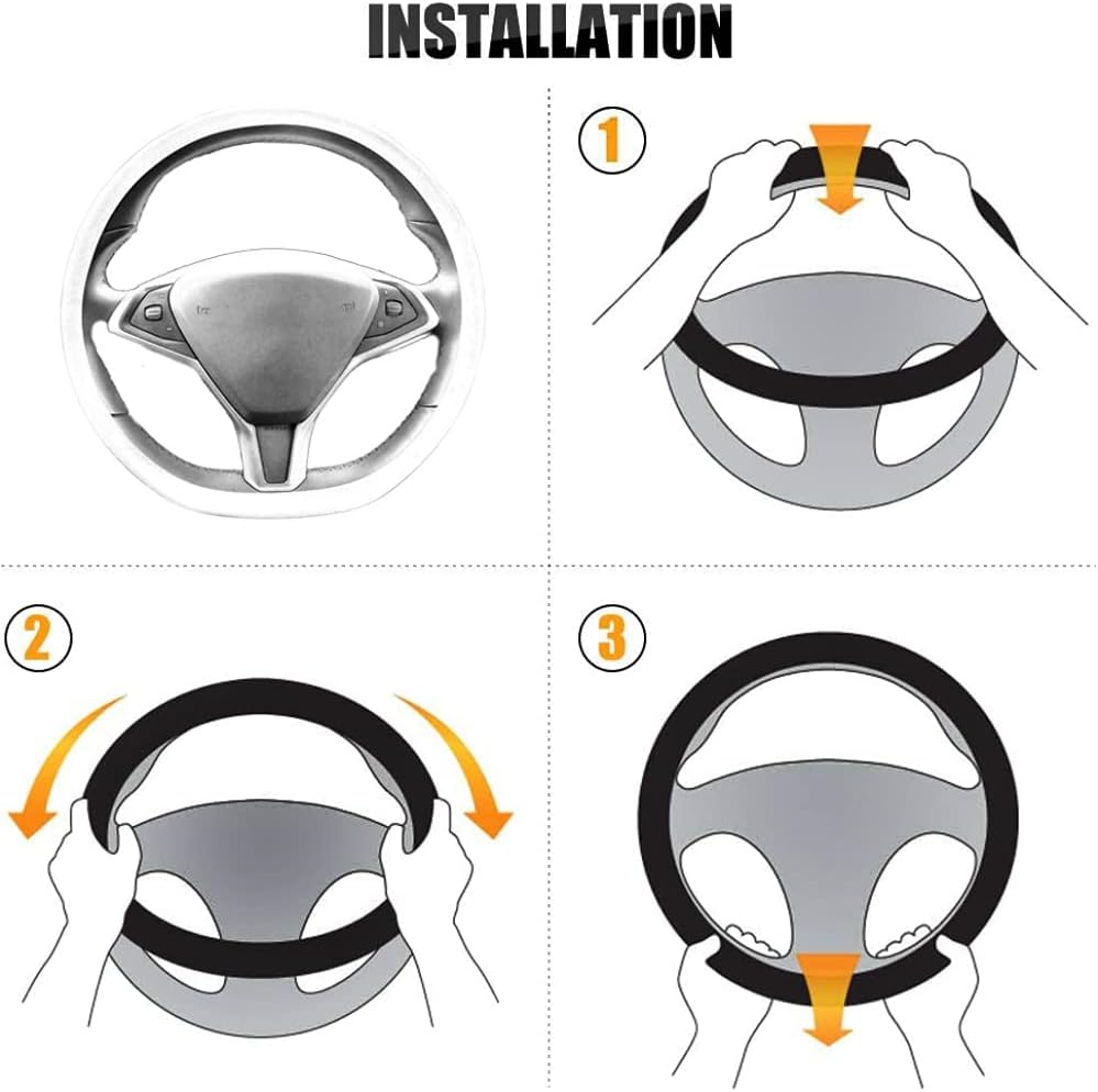 JYSDYL New Silicone Steering Wheel Cover (Blue)