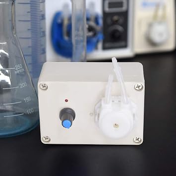 Mini Peristaltic Pump, 50/60HZ Industrial Peristaltic Liquid Pump 1ml-250ml/min Adjustable Flowing Dosing Pump with Adapter for Aquarium Lab Analytical Experimental Use, US Plug 110240V