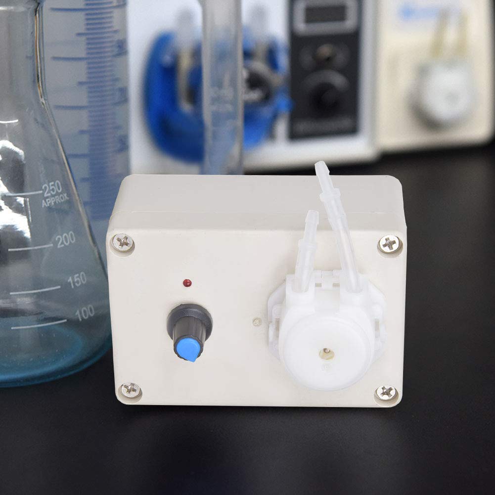 Simlug Bomba peristáltica de 1 ml-250 ml/min, bomba dosificadora de 50/60 Hz, enchufe estadounidense de 110-240 V para análisis bioquímicos