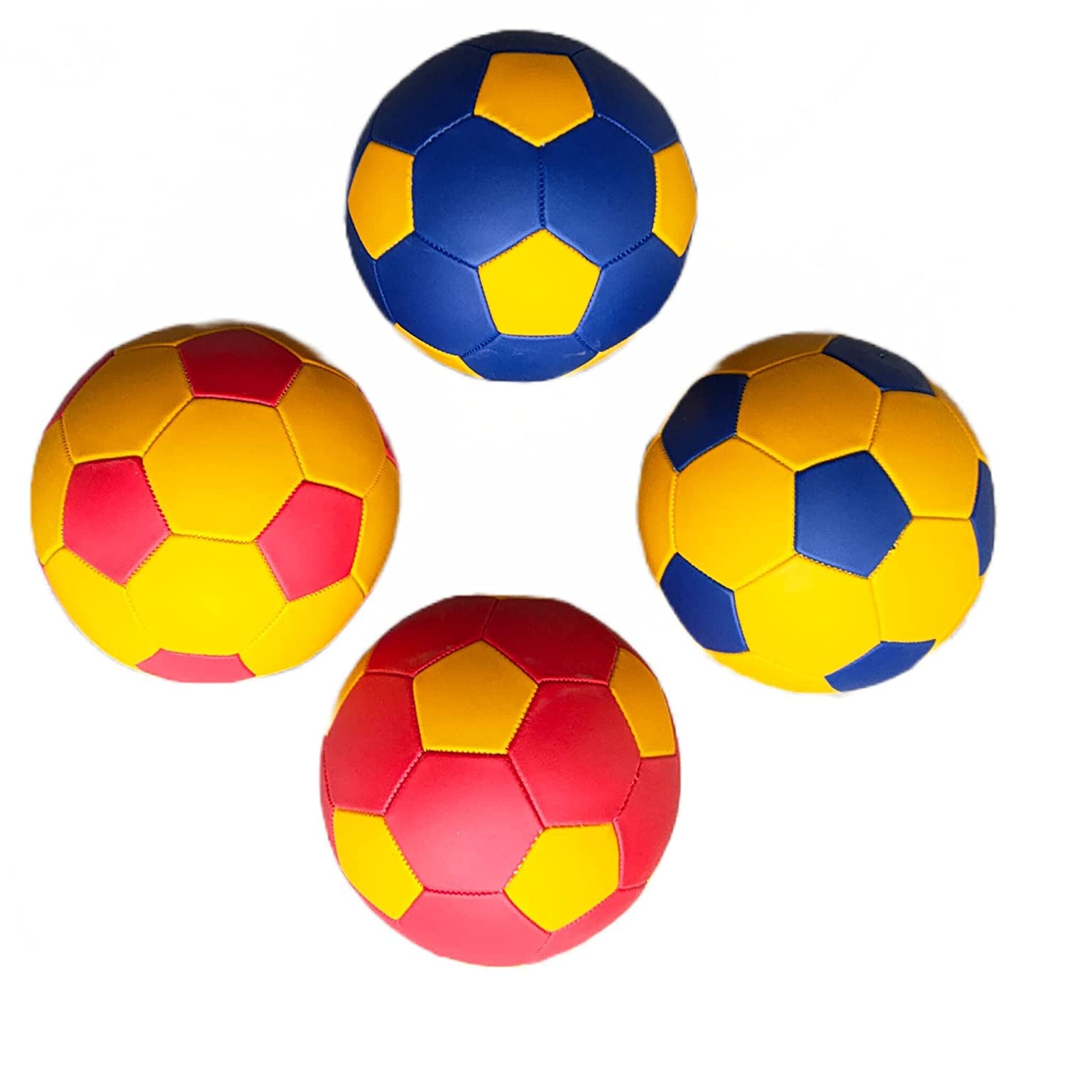 CanBee Two Color Football Size 4 Hand Stiched 32 pcs Ball Multicolor-picture-27