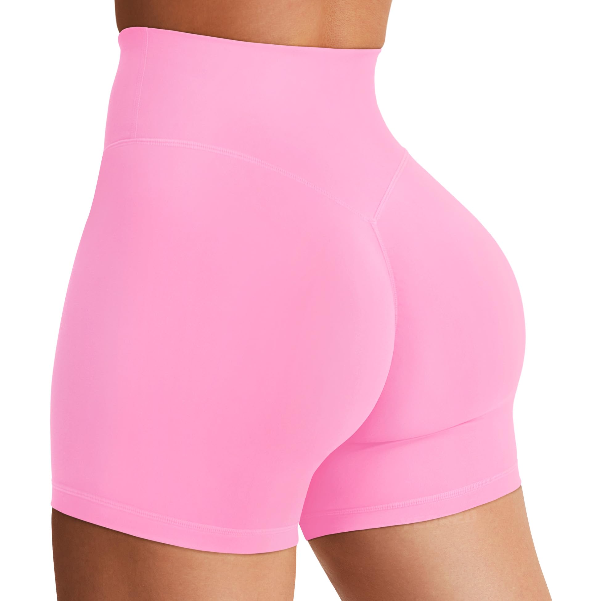YEOREO Women's Biker Shorts 3.6" /4.5" Workout Gym Shorts Craze High Waist Tummy Control Hidden Scrunch Running Yoga