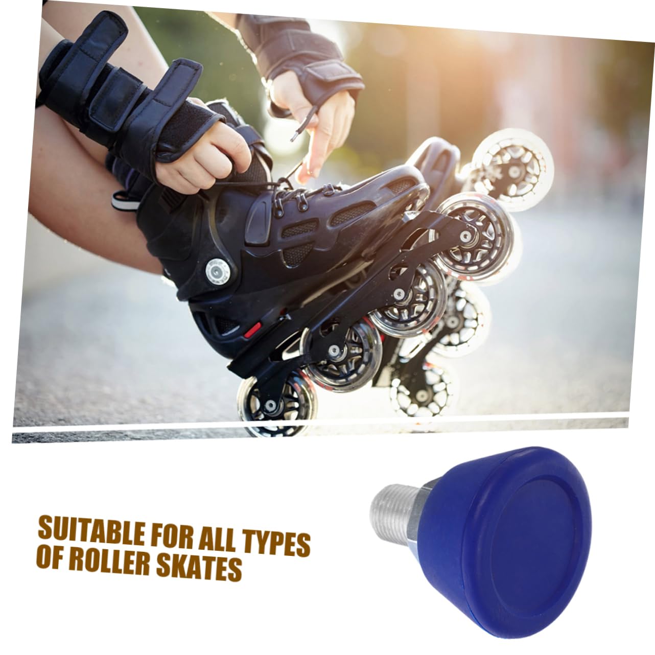 Toddmomy Roller Skate Toe Stopper Skates Toe Stops Rubber Wheel Slide Stop Roller Skating Shoes Brake Sturdy Non-Slip
