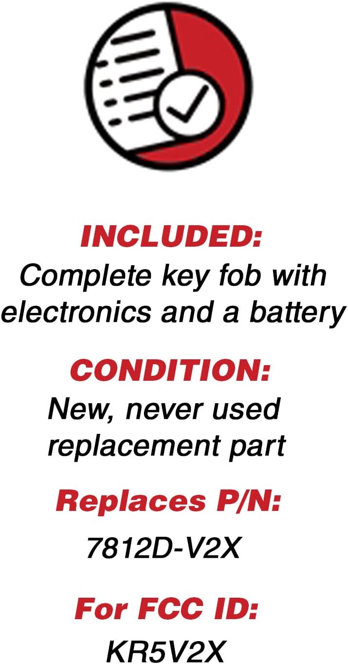 KeylessOption Keyless Entry Remote Start Smart Car Key Fob for Honda Civic 2016 2017 2018 KR5V2X (Pack of 2)