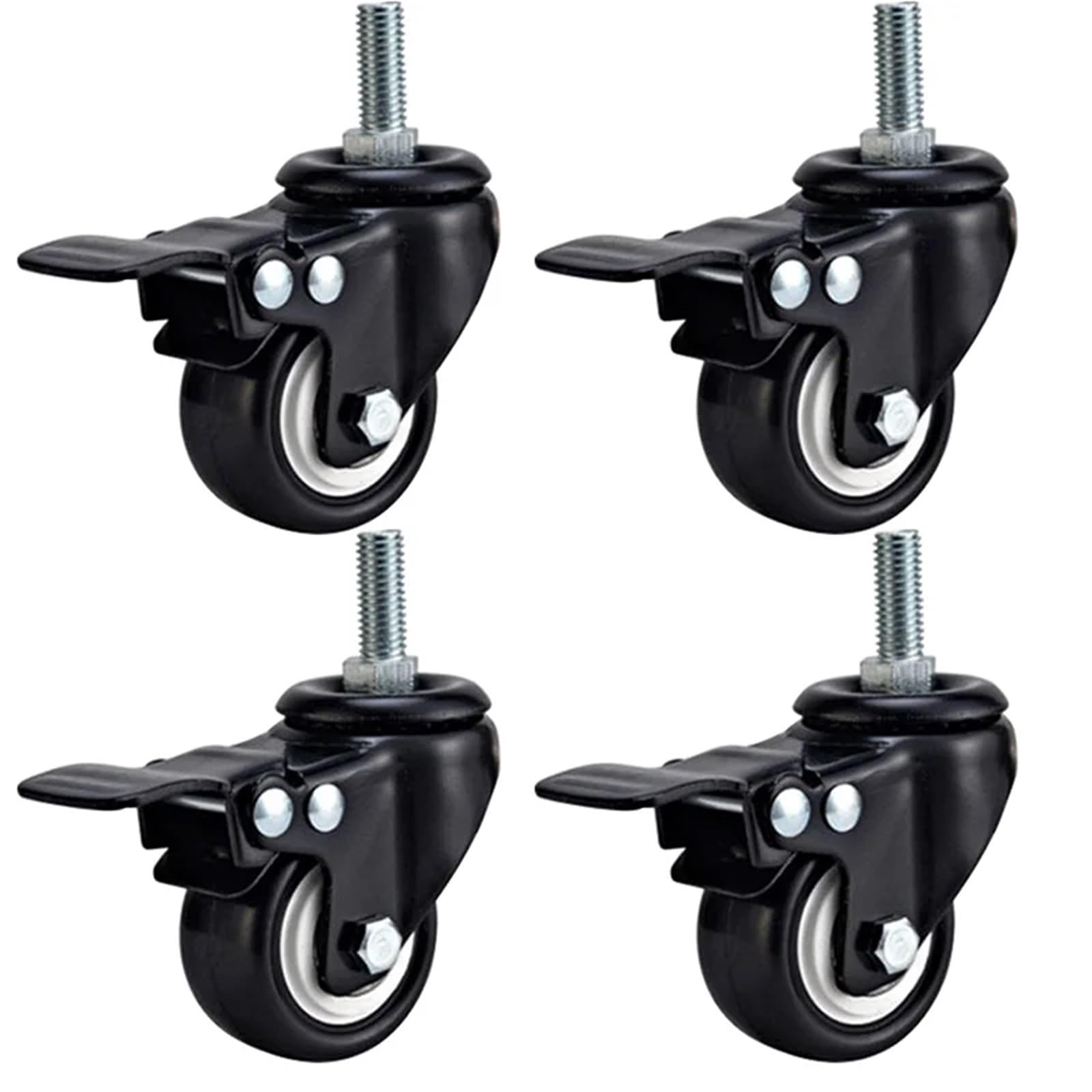 Roues pivotantes pour chaise de bureau anti-rayures 4 pcs