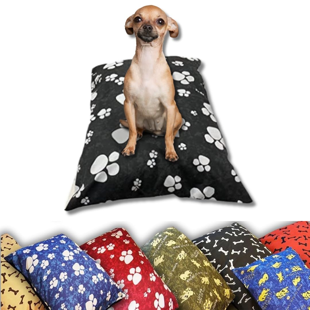 KARKARM Pack of 2 Pet Bed Pillow Case, Extra Large Dog Cushion Cover for Crate, Washable Zippered Removable Bed Covers, Pet Liner Supplies, Random Color 56 x 37 inches