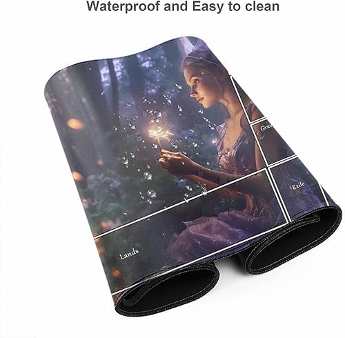 Miniatura 3 de MTG - Tapete de juego TCG, con zonas más recientes para juegos de mesa de cartas, base de goma antideslizante, tapete grueso de 0.118 pulgadas,