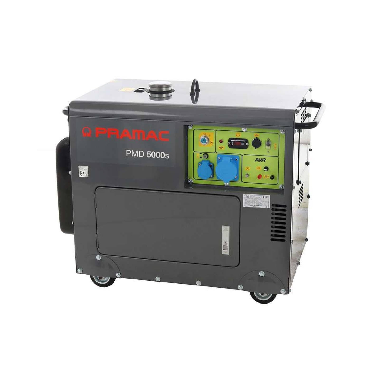 La zappa Generatore "PMD 5000 S" motore OHV monofase con funzionamento a diesel e avviamento elettrico 5000 W